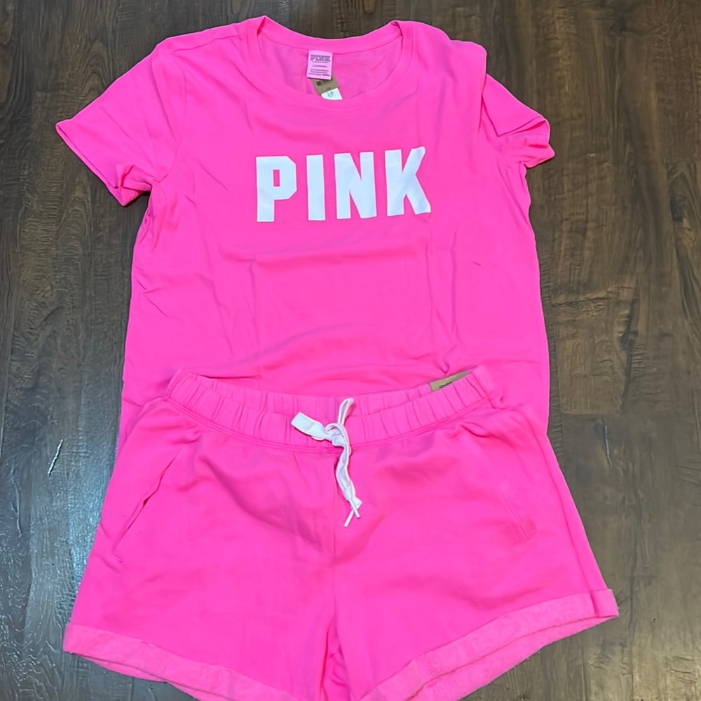COPY - Pink top and pink bottom shorts
